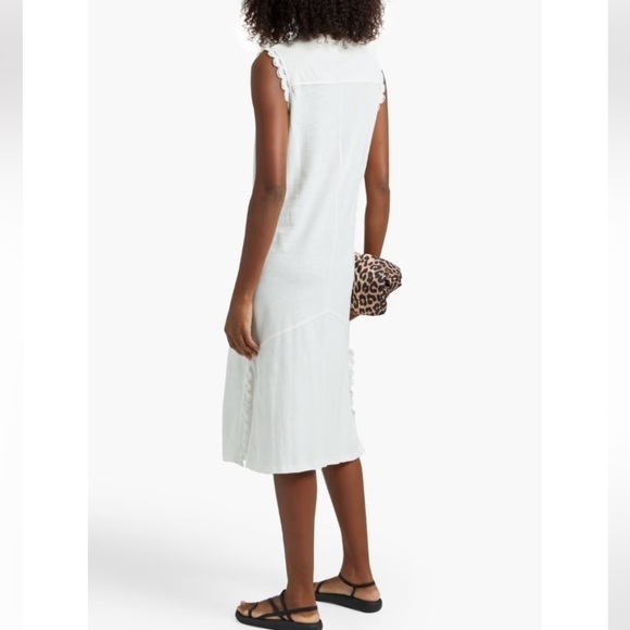 NWOT Derek Lam 10 Crosby Crochet-Trimmed Linen/ Cotton Blend Jersey Dress size S - Picture 2 of 15